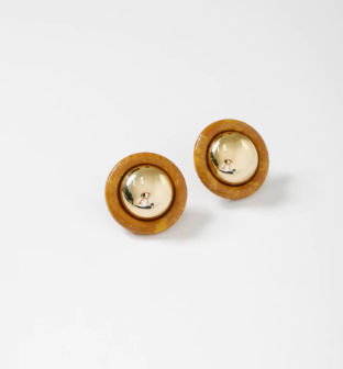 BRINCO BOTÃO RESIN MUSE MOCHA MOUSSE