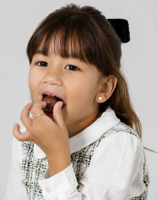 BRINCO CORAÇÃO LISO INFANTIL OURO