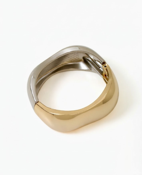 BRACELETE MAXI ORGANICO RODIO