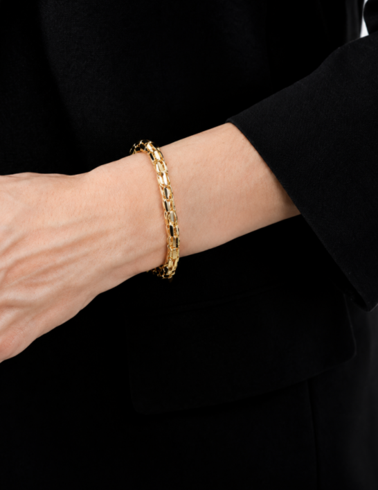 PULSEIRA ROLIÇA LISA FEELING OURO