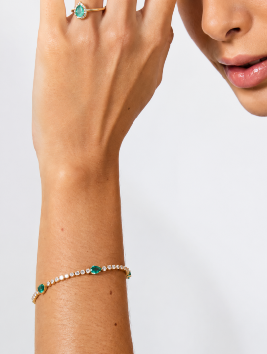 PULSEIRA RIVIERA COM PEDRAS ELEGANCE COR:CRISTAL