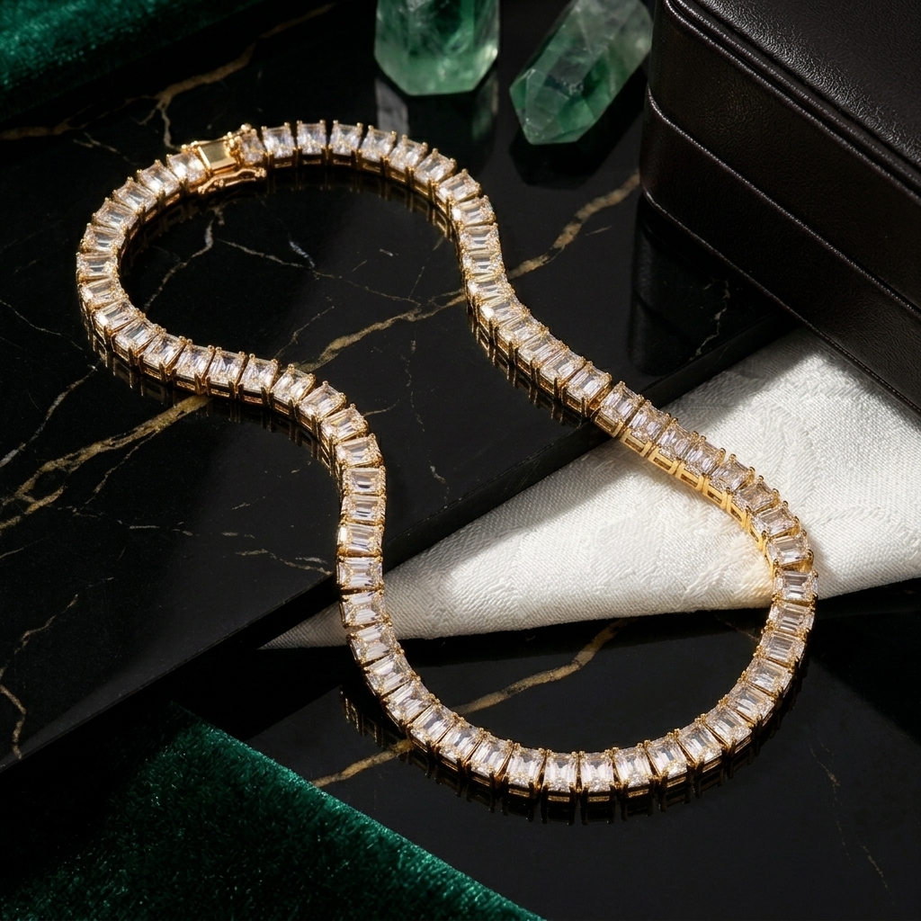 CHOKER RIVIERA CRY STAL LUXO OURO
