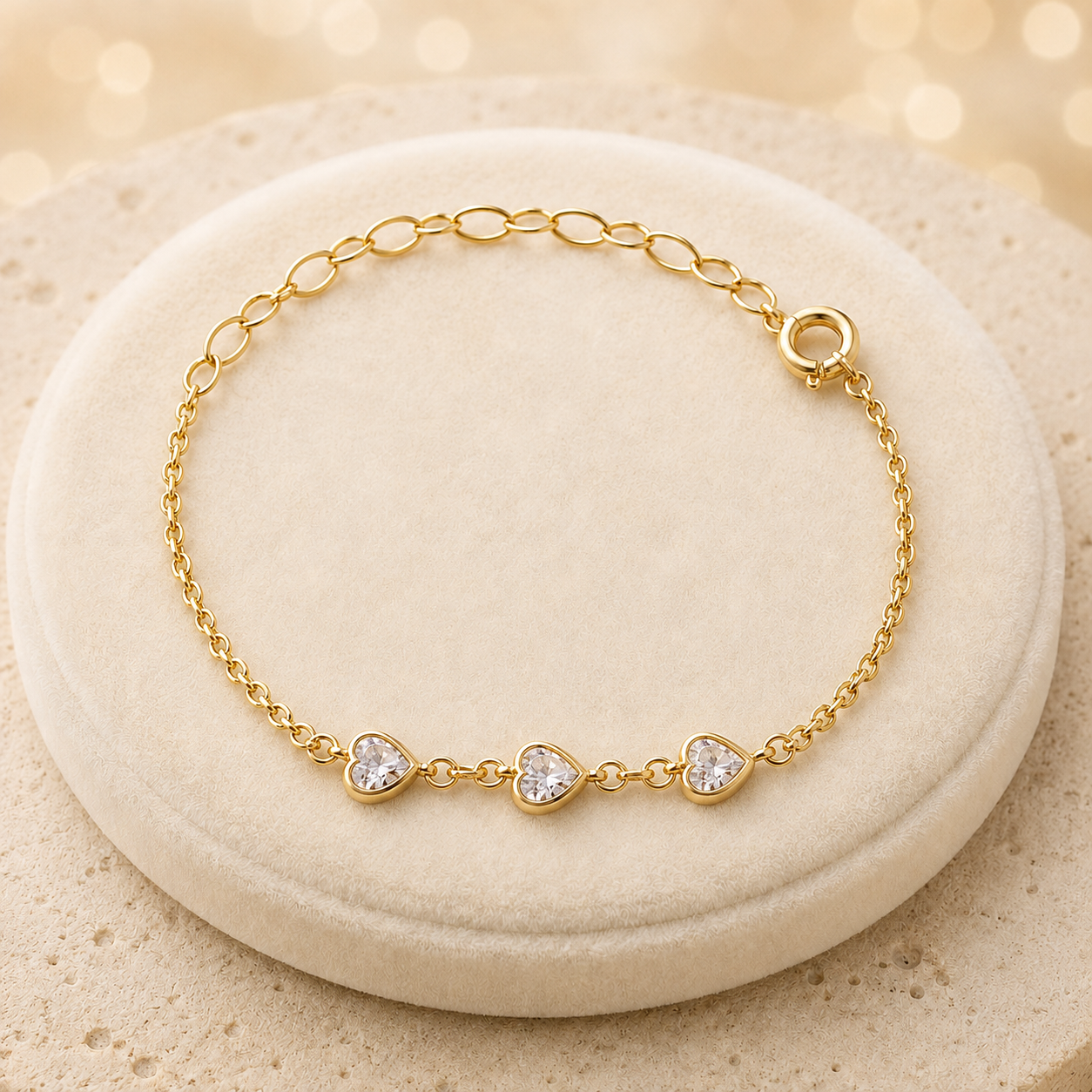 PULSEIRA INFANTIL ELO PORTUGUES C/ CORAÇÃO
