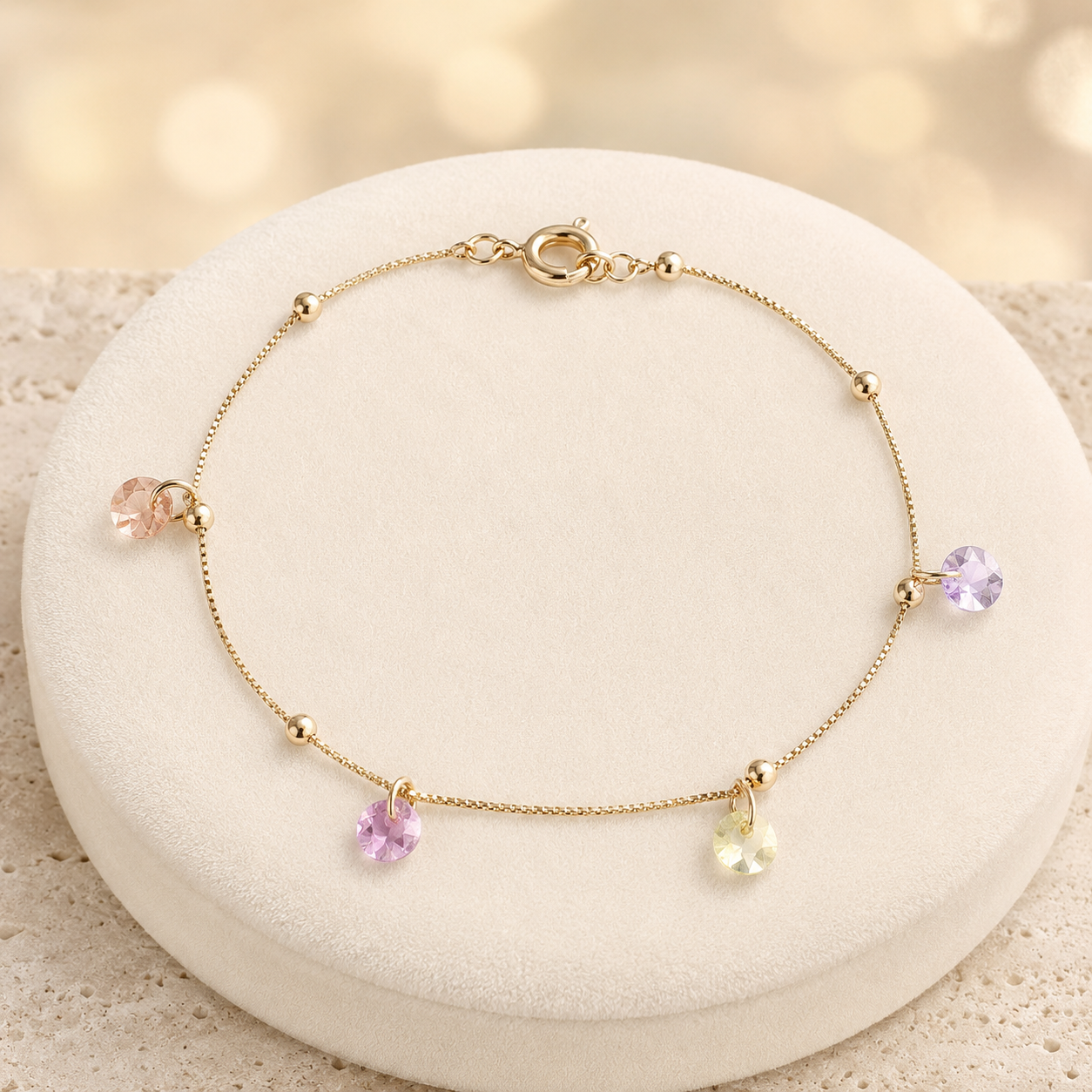 PULSEIRA INFANTIL PEDRAS COLORIDAS