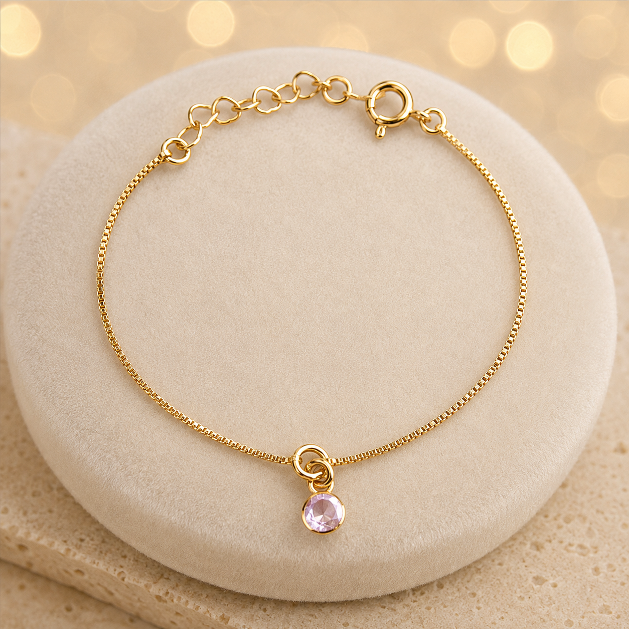 PULSEIRA INFANTIL PINGENTE C/ ZIRCONIA