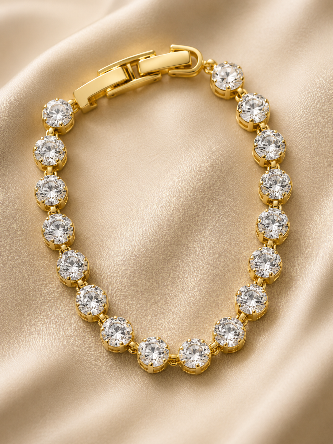 PULSEIRA PONTO DE LUZ CRAVEJADO DE ZIRCONIAS