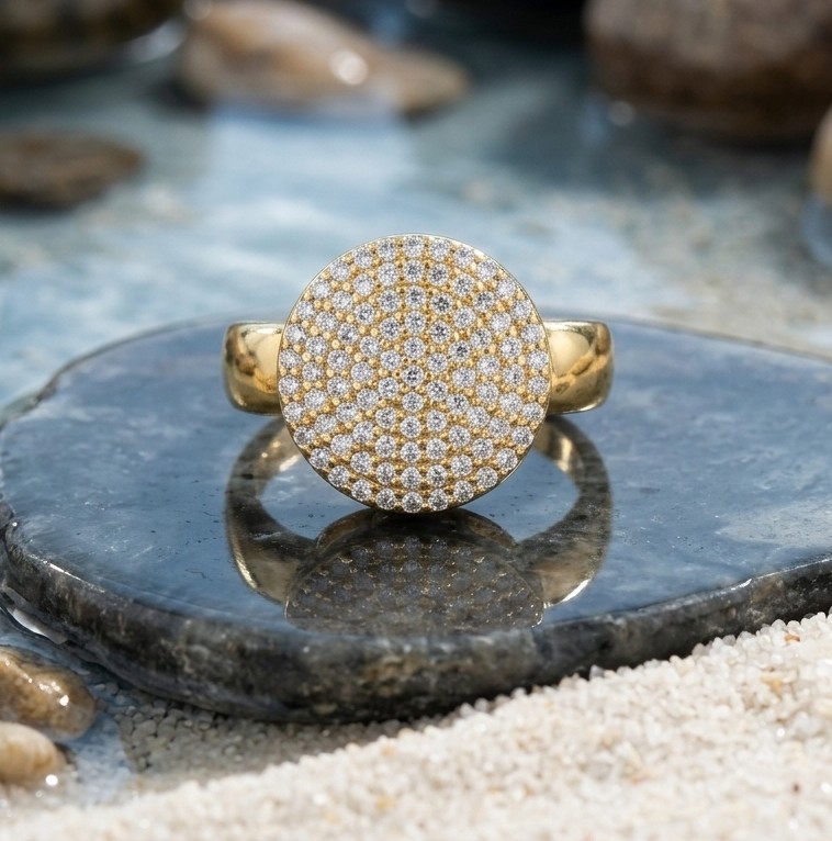 ANEL ESFERA CRISTAL 